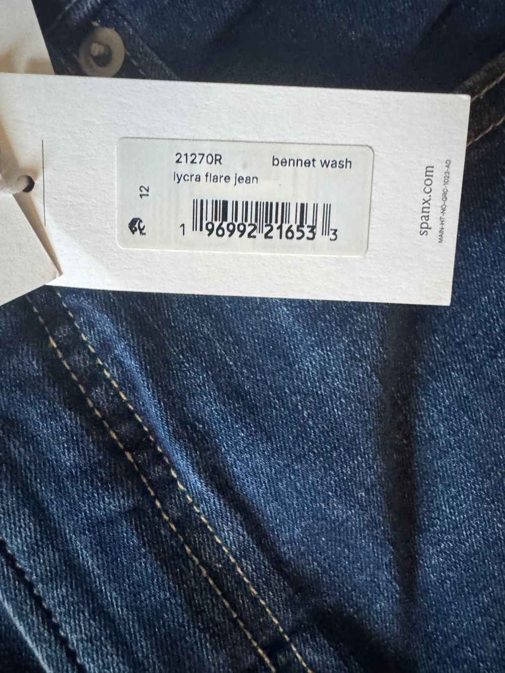 NWT Size 12 SPANX Classic Blue Flare Jeans 30-32” waist - Picture 8 of 11